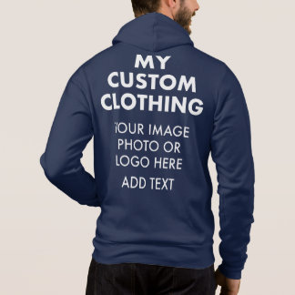 Personalisierte MÄNNER - VOLLE ZIP-HOODIE - NAVY Hoodie
