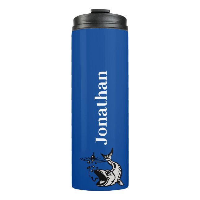 Personalisierte Männerfischerei Thermosbecher (Vorderseite)