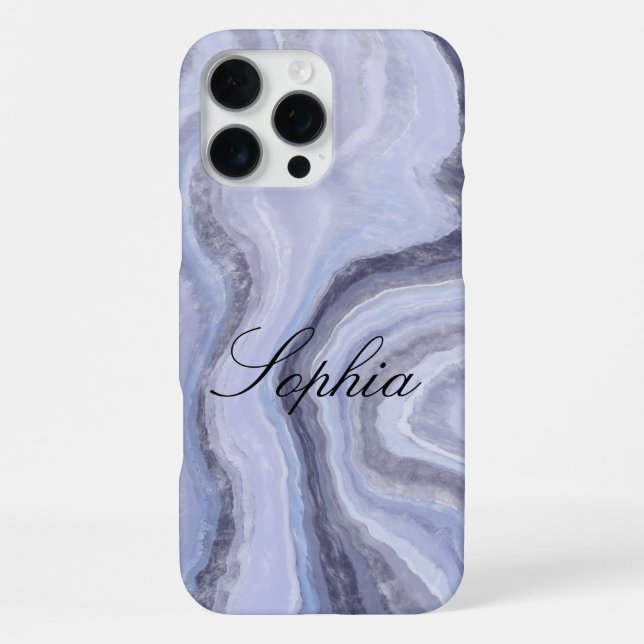 Personalisierte Marbel iPhone 16 Pro Max Hülle (Rückseite)