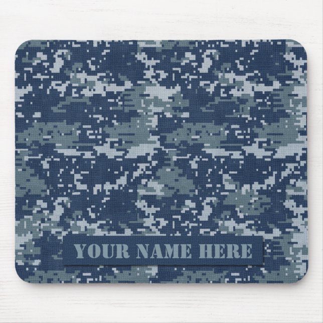 Personalisierte Marine-Digital-Tarnung Mousepad (Vorne)