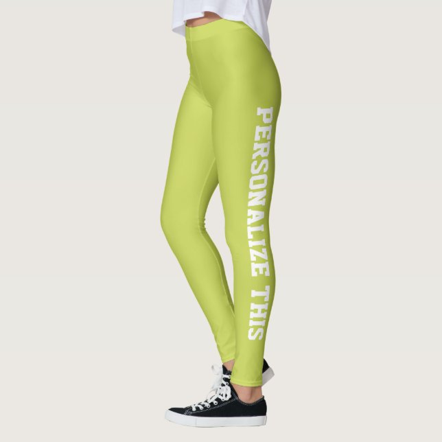 Personalisierte Marke Made Olive Green Leggings (Links)