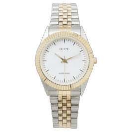 Personalisierte Markenbezeichnung Unisex Zwei-Tone Armbanduhr
