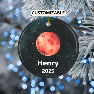 Personalisierte Mars, Sonnensystem, Planet Keramik Ornament