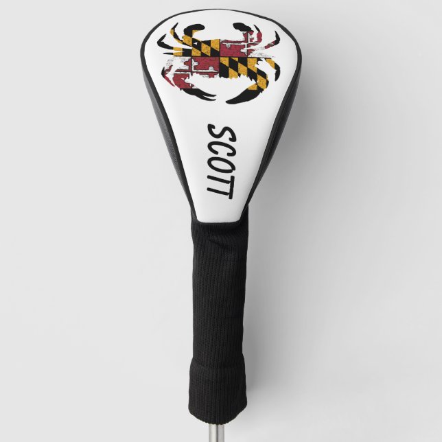 Personalisierte Maryland Flag Driver Cover mit Cra Golf Headcover (Vorderseite)