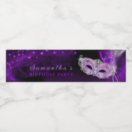 Personalisierte Masquerade Party Wasserflasche