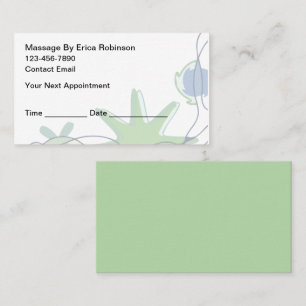 Personalisierte Massage-Termin-Karten Visitenkarte