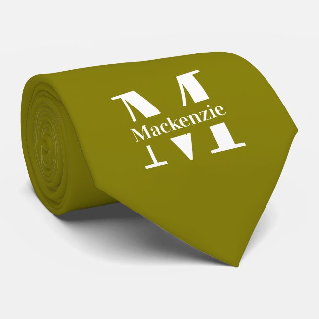 Personalisierte Maßanfertigung mit Monogramm Krawatte (Gerollt)