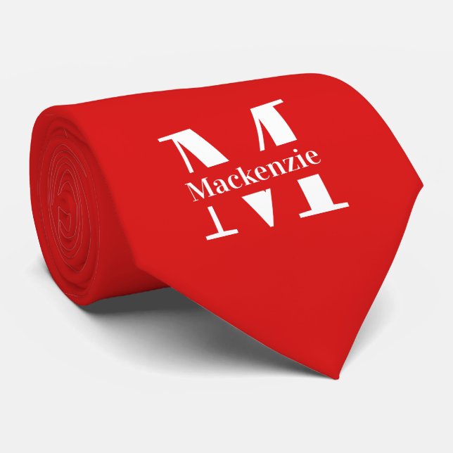 Personalisierte Maßanfertigung mit Monogramm Krawatte (Gerollt)