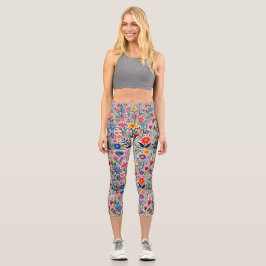 Personalisierte maßgeschneiderte Hochtaillen-Yoga- Capri Leggings