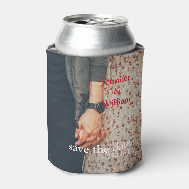 Personalisierte, maßgeschneiderte Hochzeitskenntni Dosenkühler (Kanne Vorderseite)