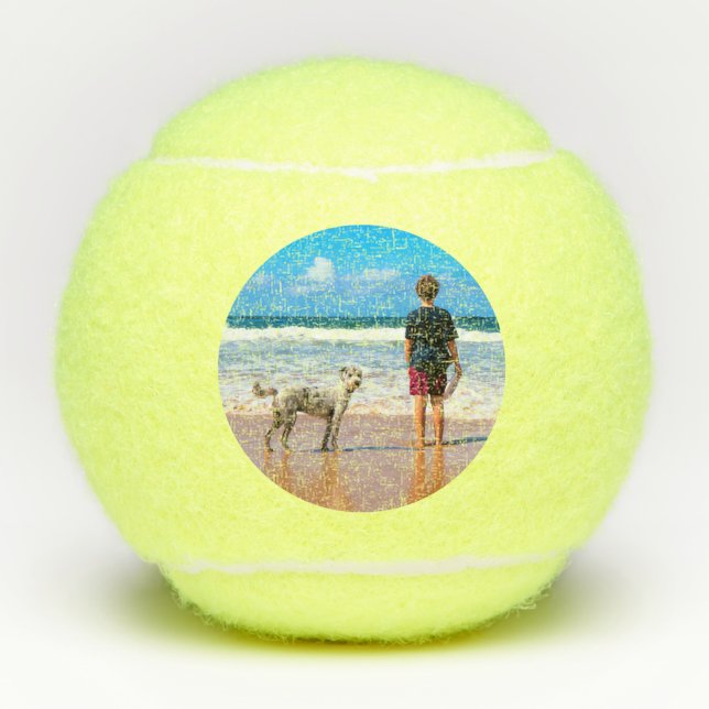 Personalisierte, maßgeschneiderte Tennisball-Foto Tennisbälle (Vorderseite)