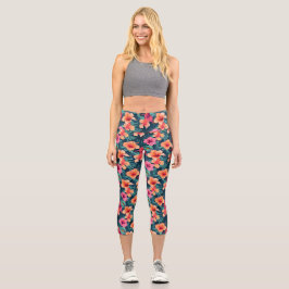 Personalisierte maßgeschneiderte Yoga Capris mit h