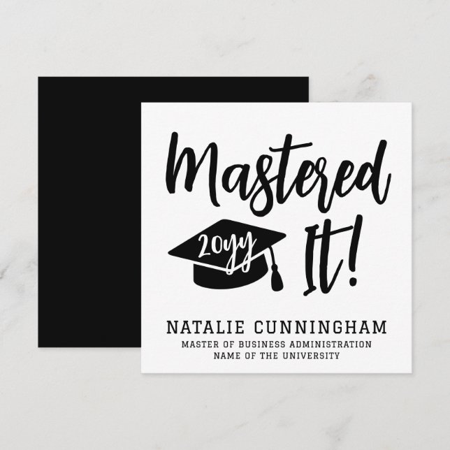 Personalisierte Master-Grad-Abschluss meistert es (Vorne/Hinten)