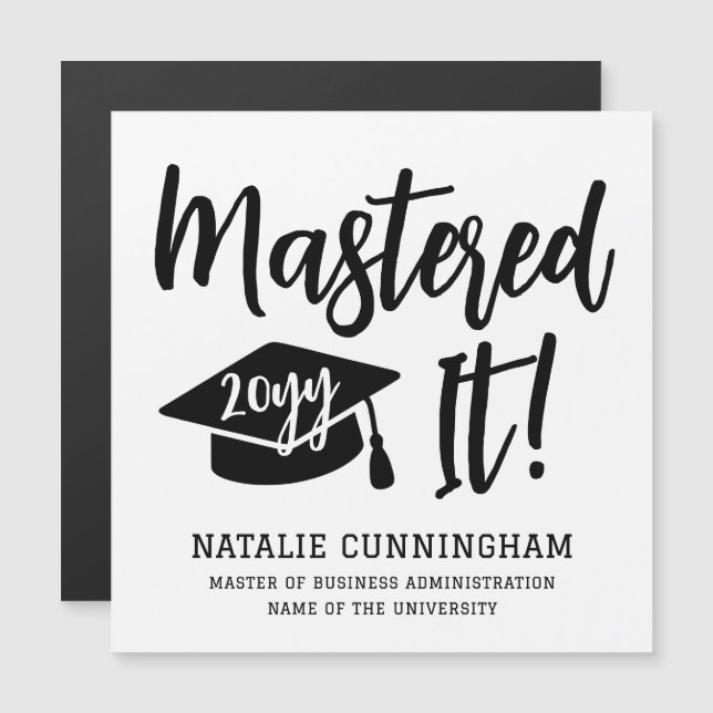 Personalisierte Master-Grad-Abschluss meistert es Magnetkarte (Vorne/Hinten)