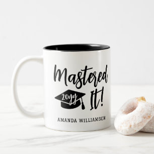 Personalisierte Master-Grad-Abschluss meistert es Zweifarbige Tasse