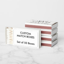 Personalisierte MATCHBOXES - WEISS. Set von 50