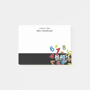 Personalisierte Mathematik, das einzige Fach, das Post-it Klebezettel