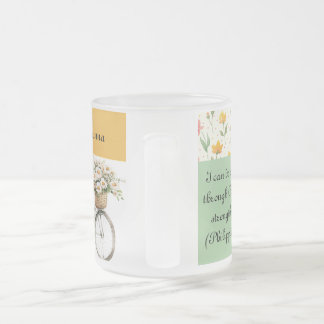 Personalisierte Mattierte Glass-Tasse - Blumenrad Mattglastasse