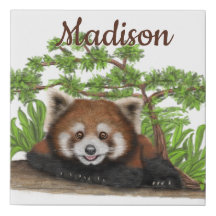 Personalisierte Mauer in Rotem Panda