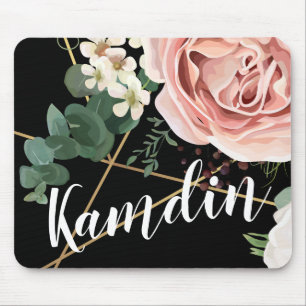 Personalisierte Maus Pad Geometric Garden Rose Sch Mousepad