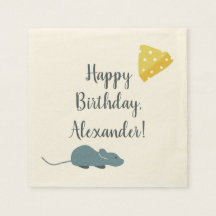 Personalisierte Maus und Käse Illustriert