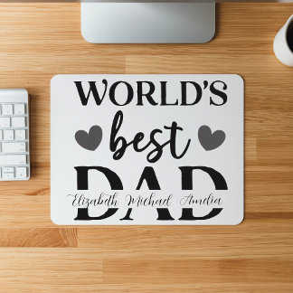 Personalisierte Mauspad „Bester Vater der Welt“