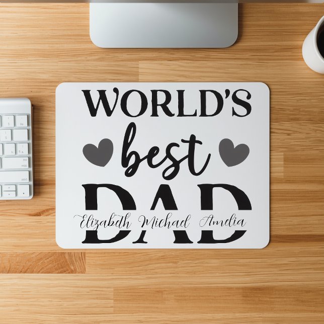 Personalisierte Mauspad „Bester Vater der Welt“ (Von Creator hochgeladen)