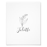 Personalisierte May Lily of the Valley Birth Blume
