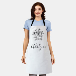 Personalisierte May Lily of the Valley Birth Blume Schürze