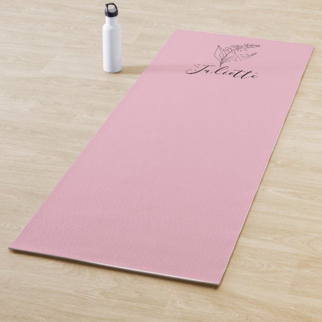 Personalisierte May Lily of the Valley Birth Blume Yogamatte (Beispiel)