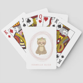 Personalisierte Meditationslatte Feminine Spielkarten