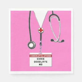 Personalisierte Medizin-Schule Graduation Party Na Serviette