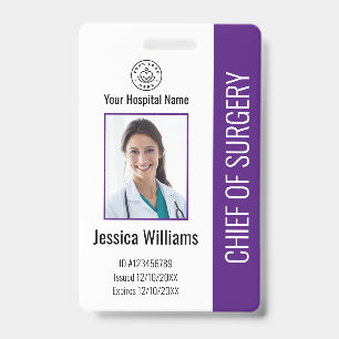Personalisierte medizinische Mitarbeiter-Foto-ID L Ausweis