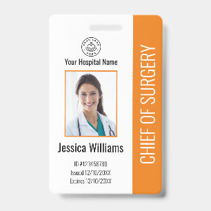 Personalisierte medizinische Mitarbeiter-Foto-ID O Ausweis
