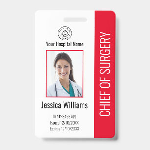 Personalisierte medizinische Mitarbeiter-Foto-ID R Ausweis