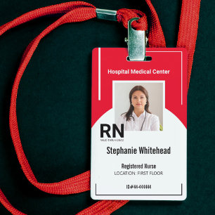 Personalisierte medizinische Mitarbeiter-Foto-ID R Ausweis