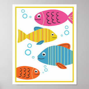 Personalisierte Meereskreaturen-Kinder-Kunststoff- Poster
