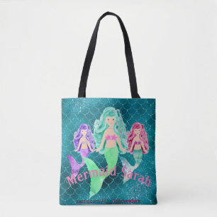 Personalisierte Meerjungfrau Tasche