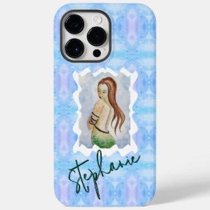 Personalisierte Meerjungfrau-Wasserfarbe-Originalk Case-Mate iPhone 14 Pro Max Hülle