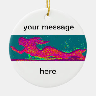 personalisierte Meerjungfrauverzierung Keramik Ornament