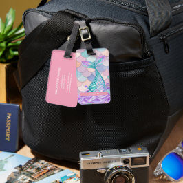 Personalisierte Meerjungträume und Glitzer Gleam Gepäckanhänger