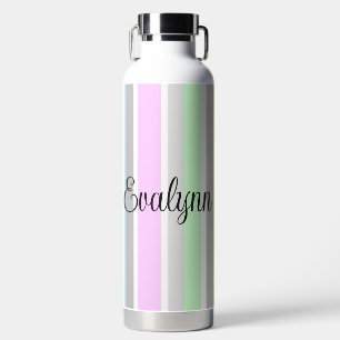 Personalisierte Mehrfarbenstreifen Trinkflasche