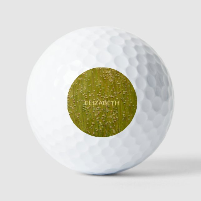Personalisierte mehrfarbige grüne Florals Golfball (Vorderseite)