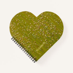 Personalisierte mehrfarbige grüne Florals Notizbuch