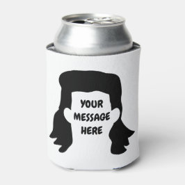 Personalisierte Meldung Funny Mullet Illustration Dosenkühler
