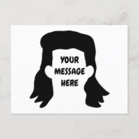 Personalisierte Meldung Funny Mullet Illustration