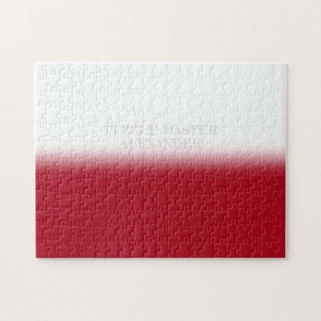 Personalisierte Meldung "Solid Red and White Secre (Horizontal)