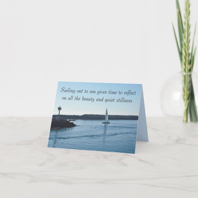 Personalisierte Meldungskarte für Smooth Sailing Karte (Vorderseite)
