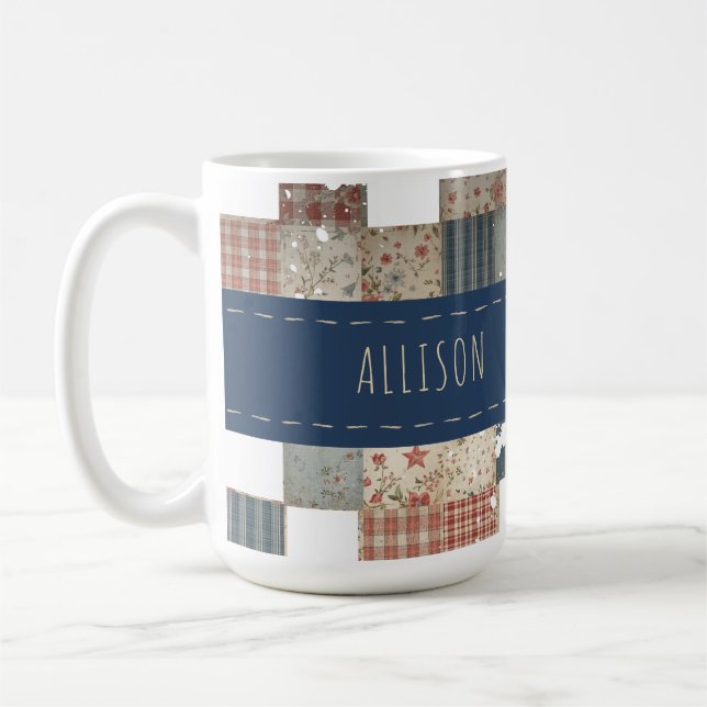 Personalisierte Memory-Decke mit individuellem Nam Kaffeetasse (Links)