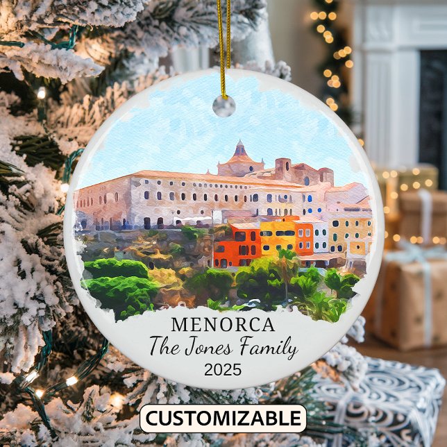 Personalisierte Menorca-Ornamente, Spanien Keramik Ornament (Von Creator hochgeladen)